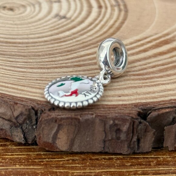 ITALY Map Flag Dangle Charm for Pandora Bracelet - S925 Silver - Picture 5 of 6